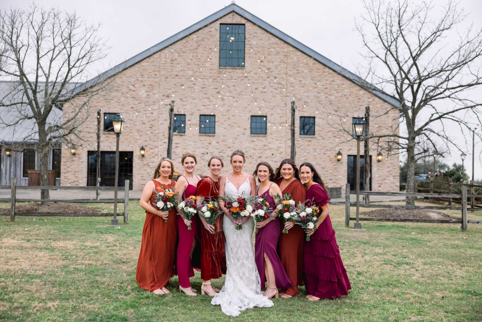 Bride and bridesmaids